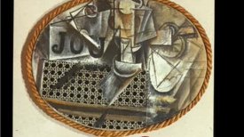 Pablo Picasso, Still Life with Chair Caning, spring 1912 (Musée Picasso) Pablo Picasso, Still Life with Chair Caning, spring 1912 (Musée Picasso)