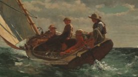 "Breezing Up (A Fair Wind)," 1873–1876, Winslow Homer "Breezing Up (A Fair Wind)," 1873–1876, Winslow Homer